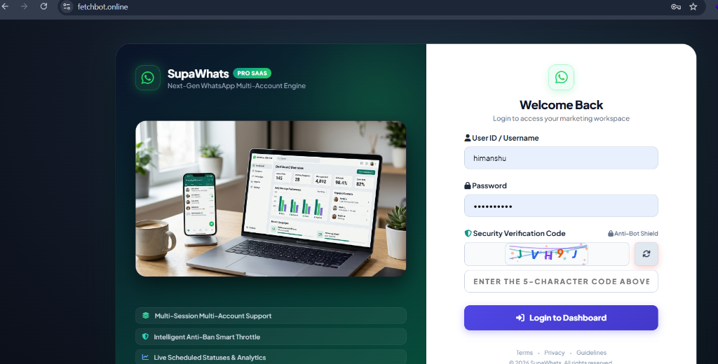 SupaWhats Pro SaaS Tool by Himanshu Chauhan